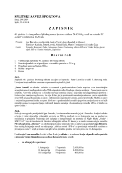 Z A P I S N I K - Splitski savez športova