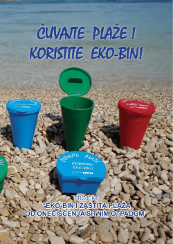 čuvajte plaže! koristite eko-bin!