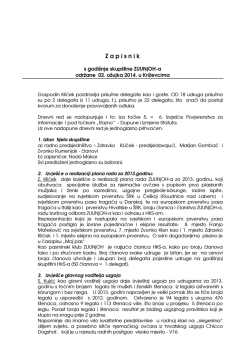 Zapisnik sa godišnje skupštine ZUUNJOH-a