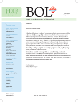 Preuzmi PDF - Hrvatsko dru&scaron;tvo za liječenje boli