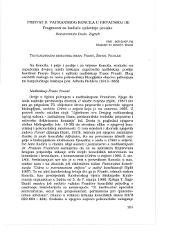 PRIHVAT II. VATIKANSKOG KONCILA U HRVATSKOJ (II