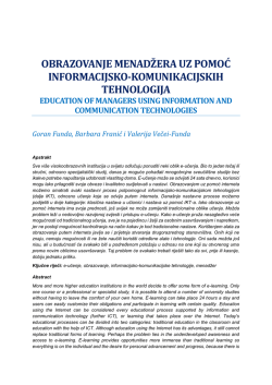 obrazovanje menadžera uz pomoć informacijsko