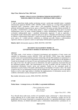 pdf: model upravljanja informacijskom sigurno&scaron;ću u