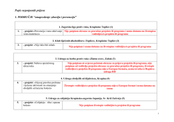 Popis nepotpunih prijava 1. PODRUČJE &ldquo;unapređenje zdravlja i