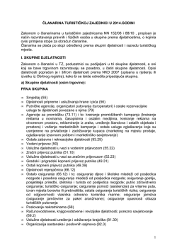 Članarina turističkim zajednicama