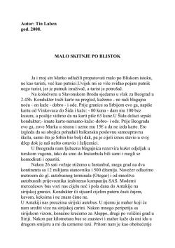 MALO &Scaron;ETNJE PO BLISTOKU