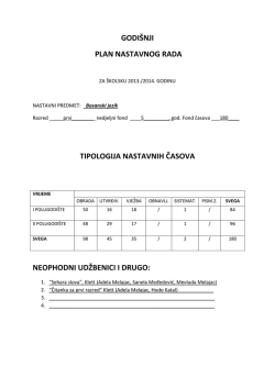 Nastavni plan i program Bosanski jezik i književnost za 1. razred O&Scaron;