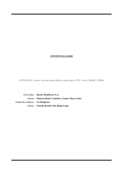 Uputstvo za pacijenta