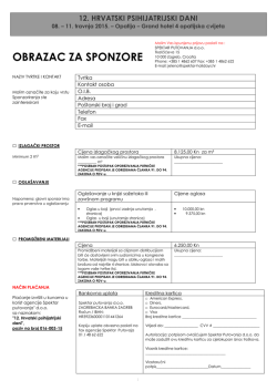 obrazac za sponzore i izlagače