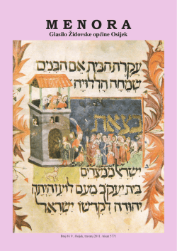 Menora Br. 8-9 - Židovska Općina Osijek