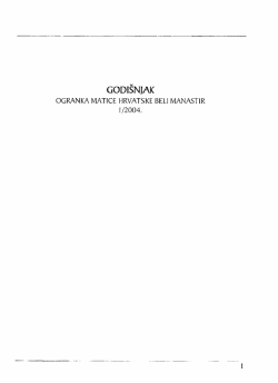 Godi&scaron;njak 1 / 2004. - Ogranak Matice hrvatske u Belom Manastiru