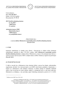 Ž-SA-05-78/13 Datum: 14.03.2013.godine Broj preporuke: P