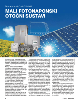 MALI FOTONAPONSKI OTOČNI SUSTAVI