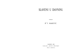 SLAVENI U DAVNINI.