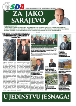 za jako sarajevo - Stranka Demokratske Akcije