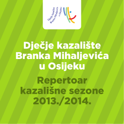 Programska knjižica dječjeg kazali&scaron;ta