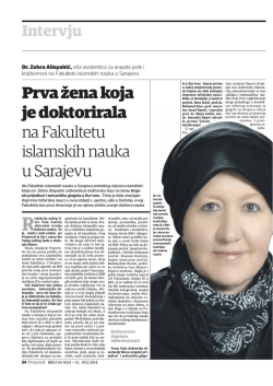 Preporodov intervju sa dr. Zehrom Alispahić