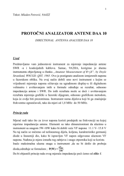 PROTOČNI ANALIZATOR ANTENE DAA 10