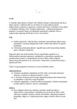 Sigurnosni programi - Dječji vrtić Cvrkutić