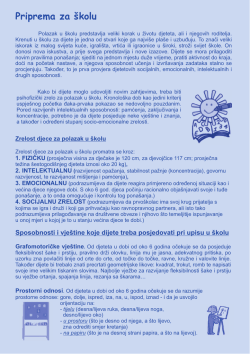 Priprema za &scaron;kolu