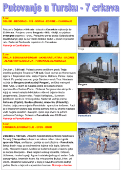 1.dan OSIJEK - BEOGRAD - NI&Scaron; - SOFIJA - EDRINE