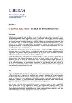 projekt: mi kreiramo svoj posao – od ideje do samozapošljavanja