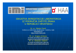iskustva akreditacije laboratorija iz područja zaštite zraka u