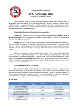 Kompletan program OP&Scaron;-e u *PDF obliku za ispis