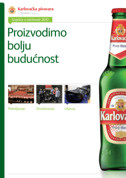 izvje&scaron;će o održivosti karlovačke pivovare