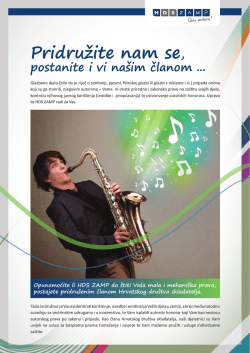 &Scaron;to i kako radimo za autore? - ZAMP-a