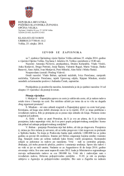 Izvod iz zapisnika 07.2014.