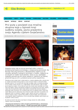 Prvi puta u povijesti ova mračna skupina koja u tajnosti kroji sudbinu