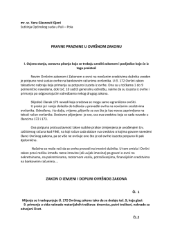 Pravne praznine u Ovr&scaron;nom zakonu