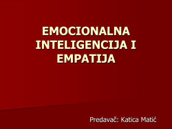 EMOCIONALNA INTELIGENCIJA I EMPATIJA
