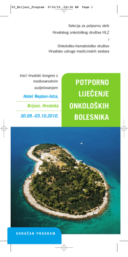 POTPORNO LIJE&raquo;ENJE ONKOLO&copy;KIH BOLESNIKA