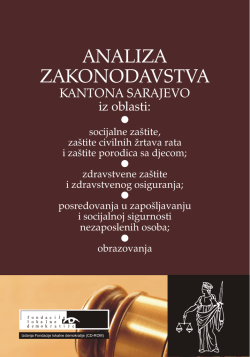Analiza zakonodavstva Kantona Sarajevo