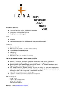 MPPI- STUDENTI KOJI MOGU VI&Scaron;E