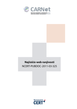 Najče&scaron;će web ranjivosti