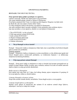 UPUTSTVO ZA PACIJENTA HUSTAGIL TIMI SIRUP BEZ &Scaron;EĆERA