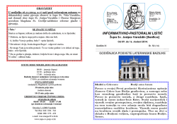 INFORMATIVNO-PASTORALNI LISTIĆ