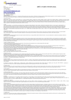 Opci uvjeti putovanja