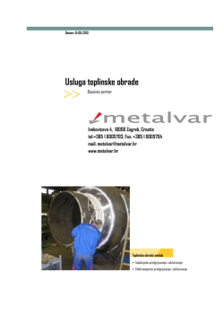 Iznajmljivanje opreme - Metalvar d.o.o. Zagreb