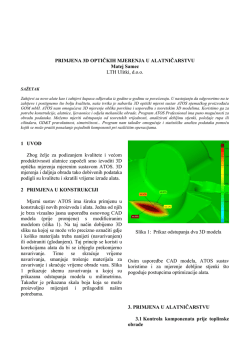 Primjena 3D optičkih mjerenja u alatničarstvu