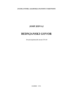 Studija bednjanskog govora Josipa Jedvaja (.pdf)