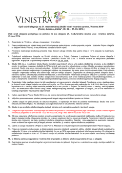 Opći uvjeti za sudjelovanje