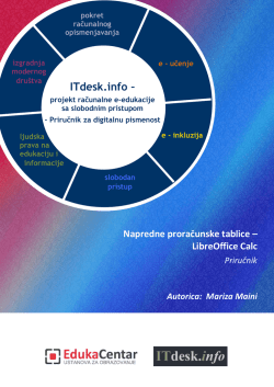 Napredne proračunske tablice &ndash; LibreOffice Calc