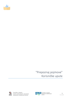 "Prepoznaj pojmove" Korisničke upute