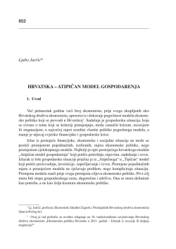 HRVATSKA&ndash;ATIPIČAN MODEL GOSPODARENJA