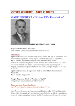 MARK PROBERT - “Kethra E`Da Foundation"