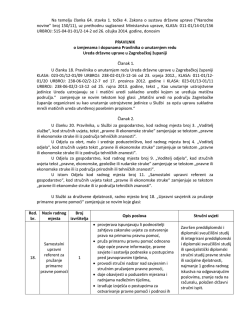 Pravilnik o izmjenama i dopunama Pravilnika o unutarnjem redu 07